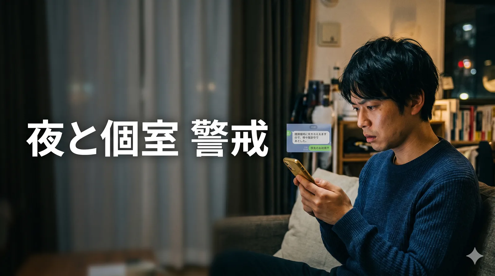 夜の誘いを警戒する男性