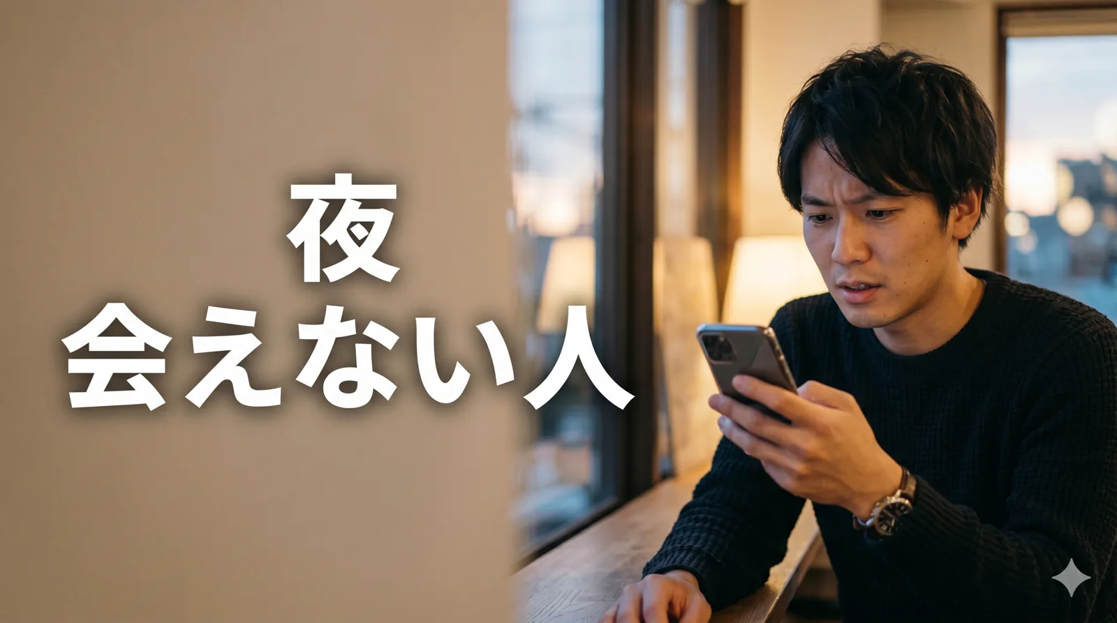 夜に会えない不自然さに気づく男性