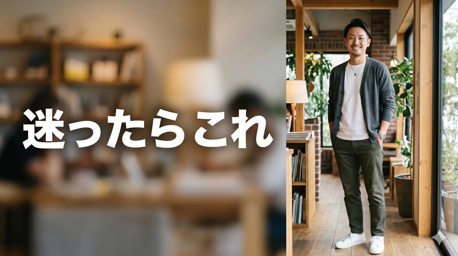 きれいめに着替えた男性