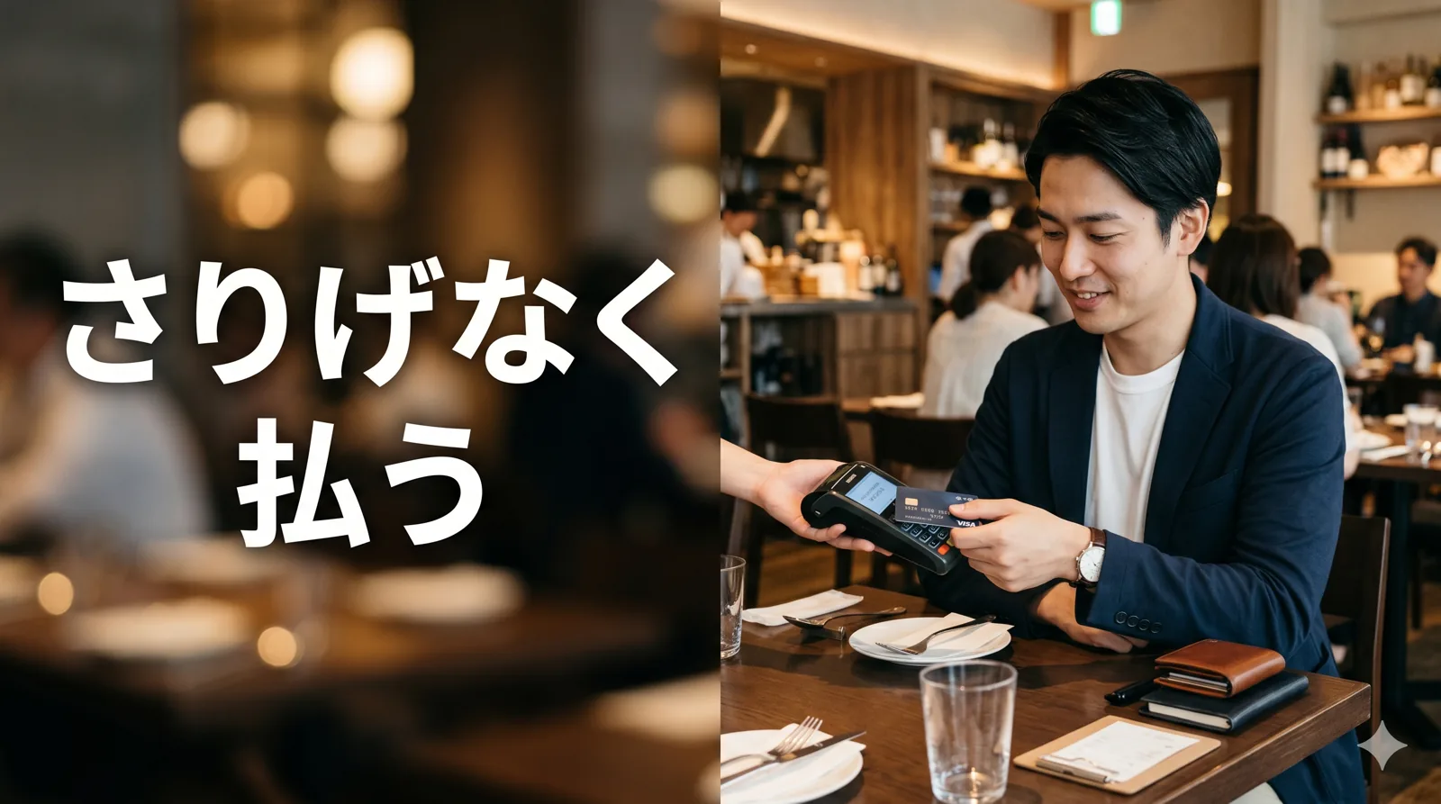 スマートに支払う男性