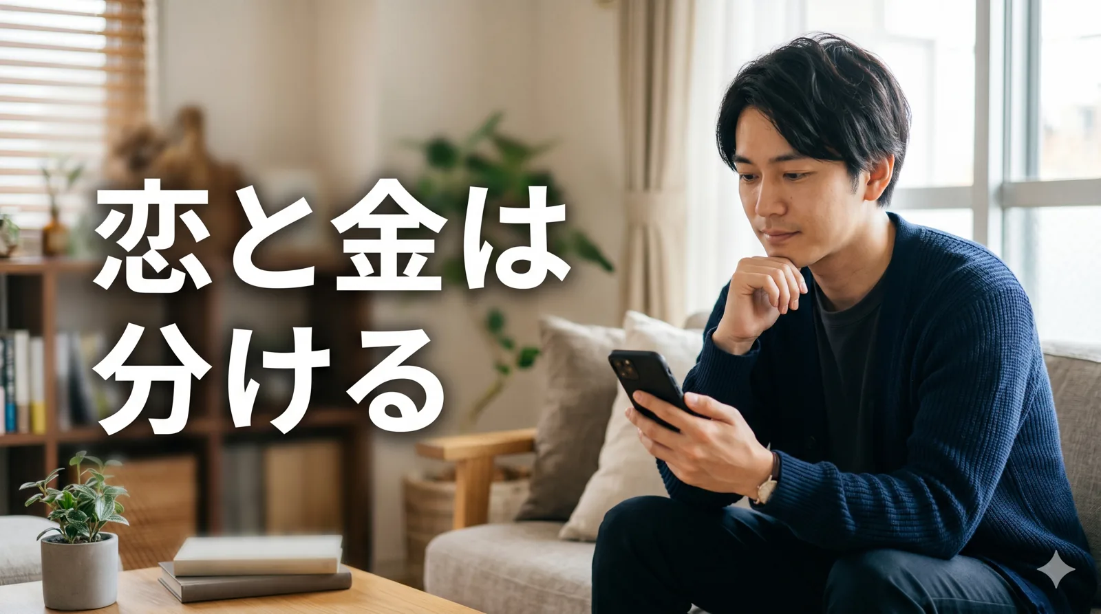 冷静に考え直す男性