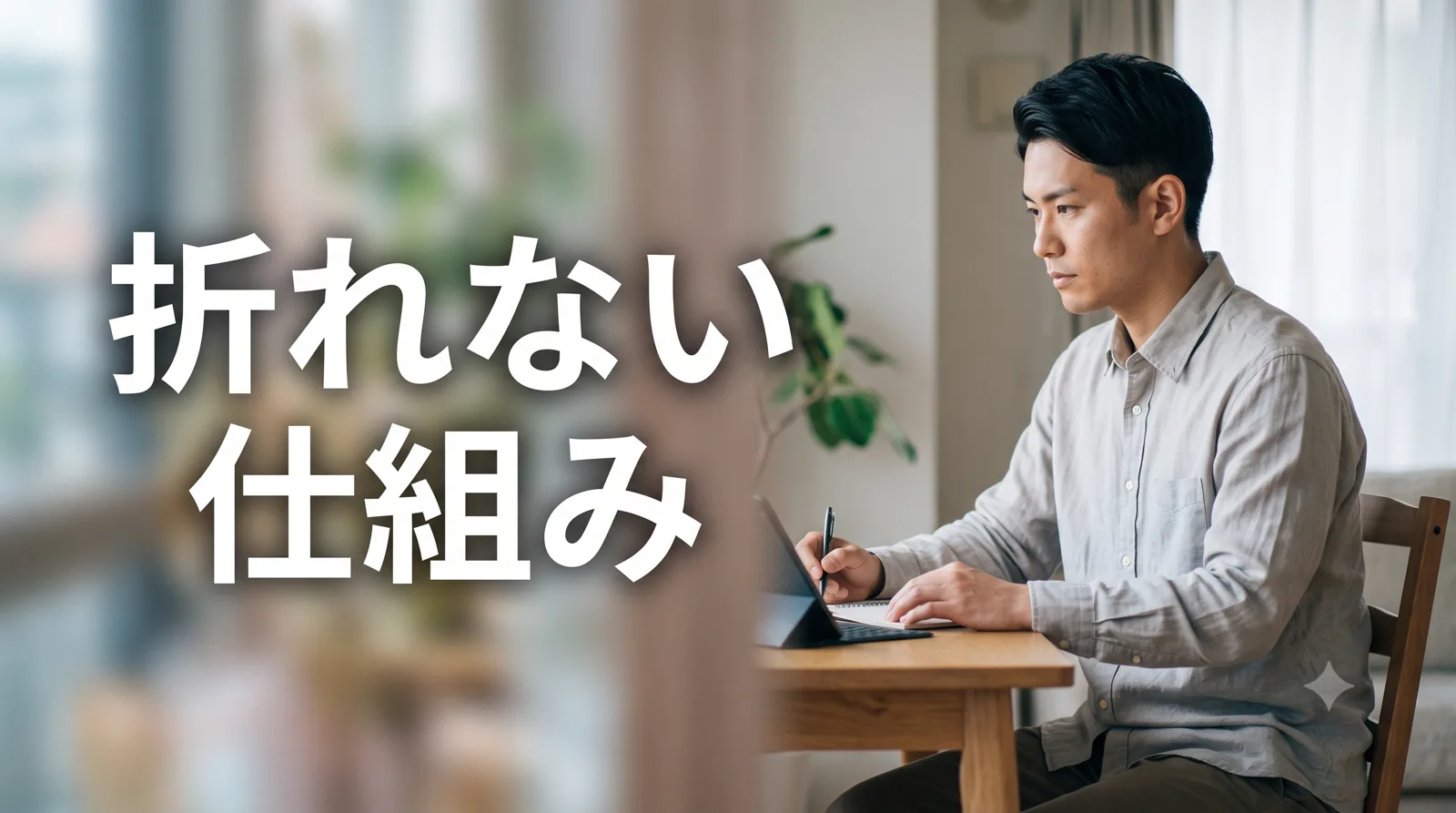 気持ちを立て直し行動を続ける男性
