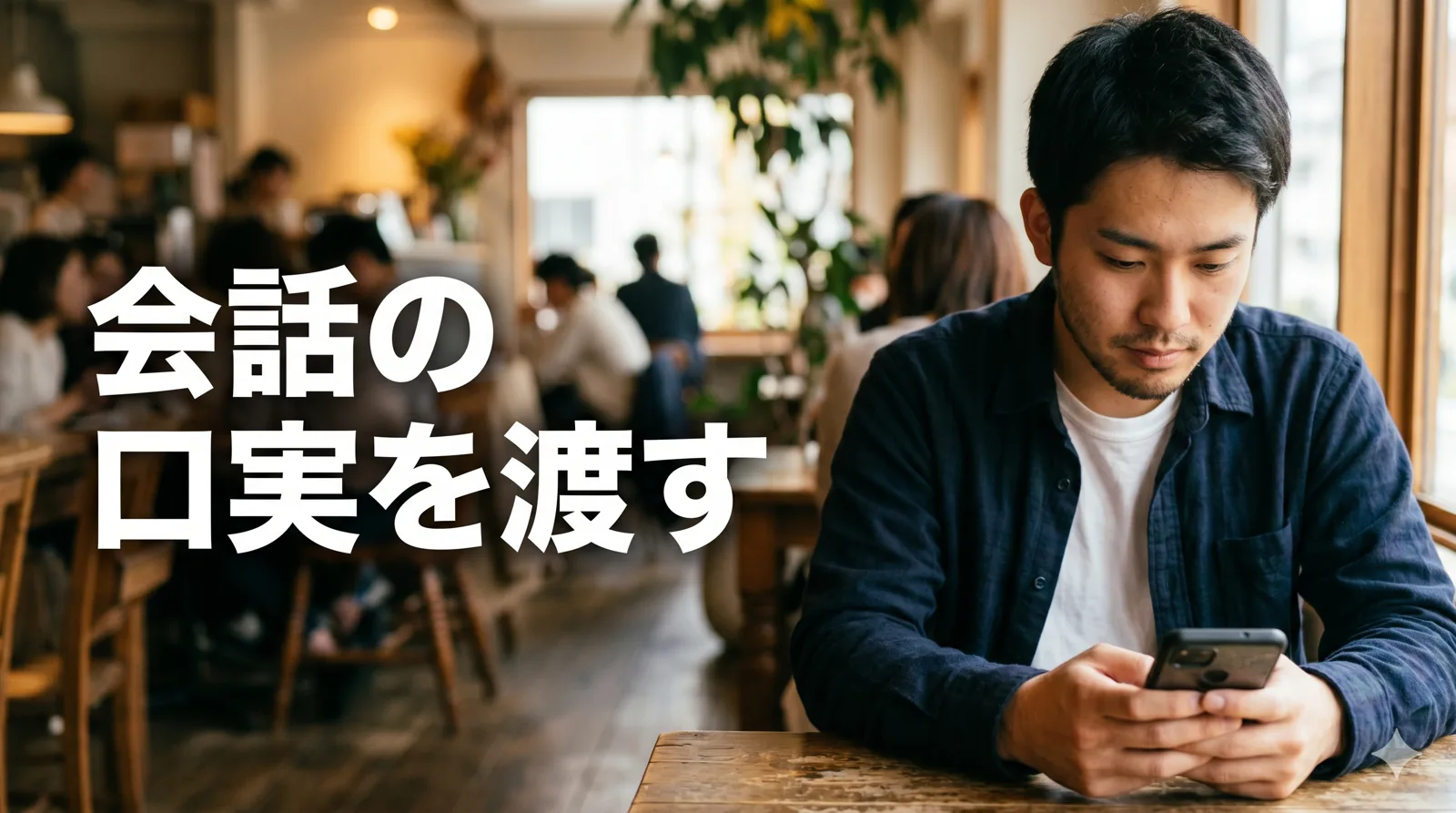 短い投稿を入力する男性