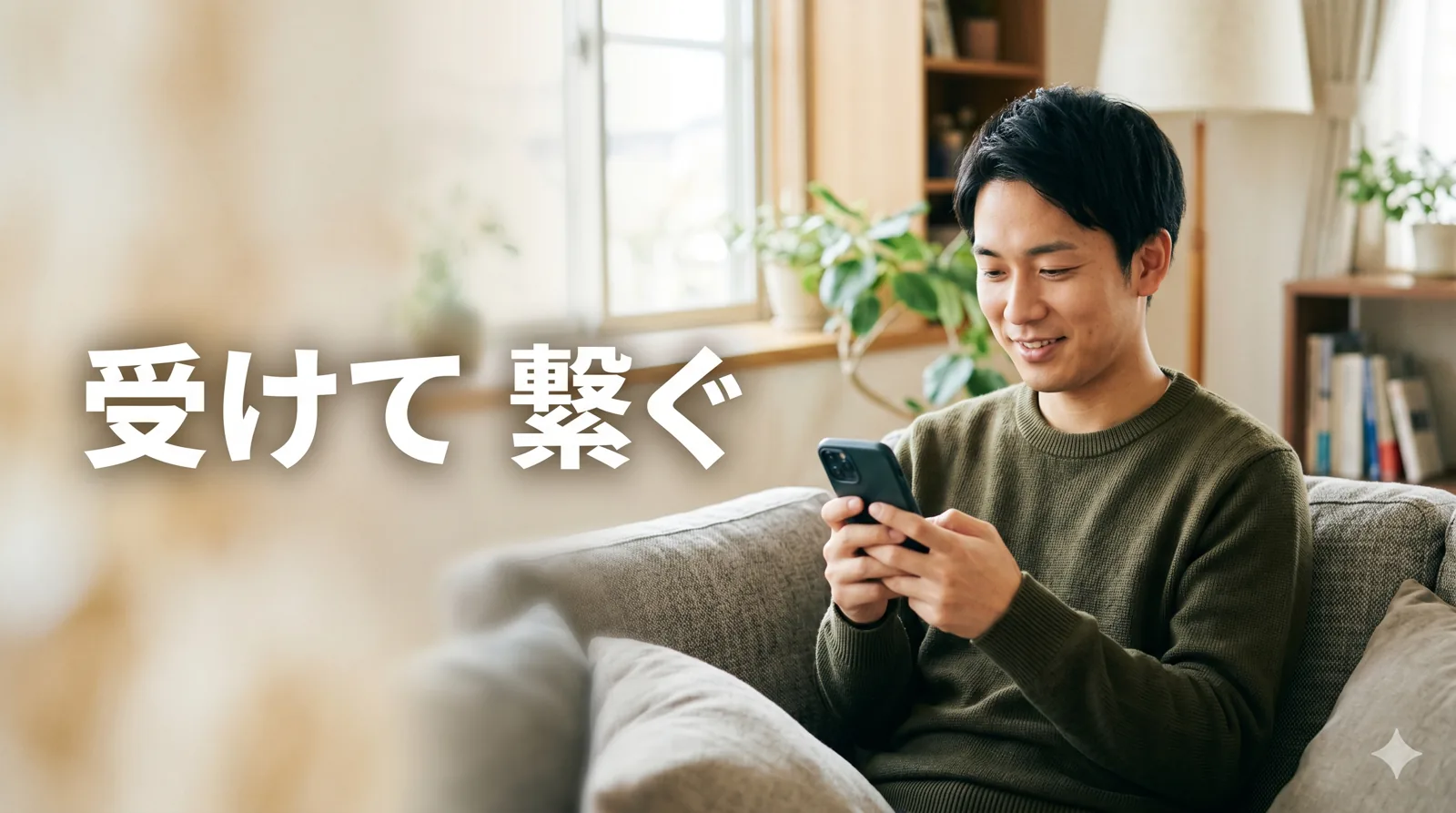 リラックスした男性
