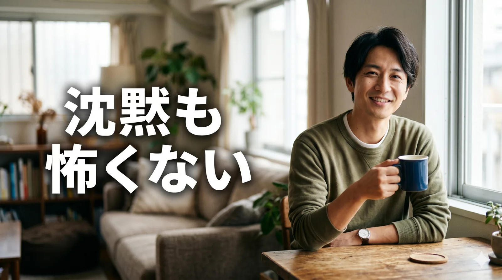 穏やかに微笑む男性