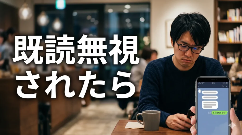 返信が来ず肩を落とす男性