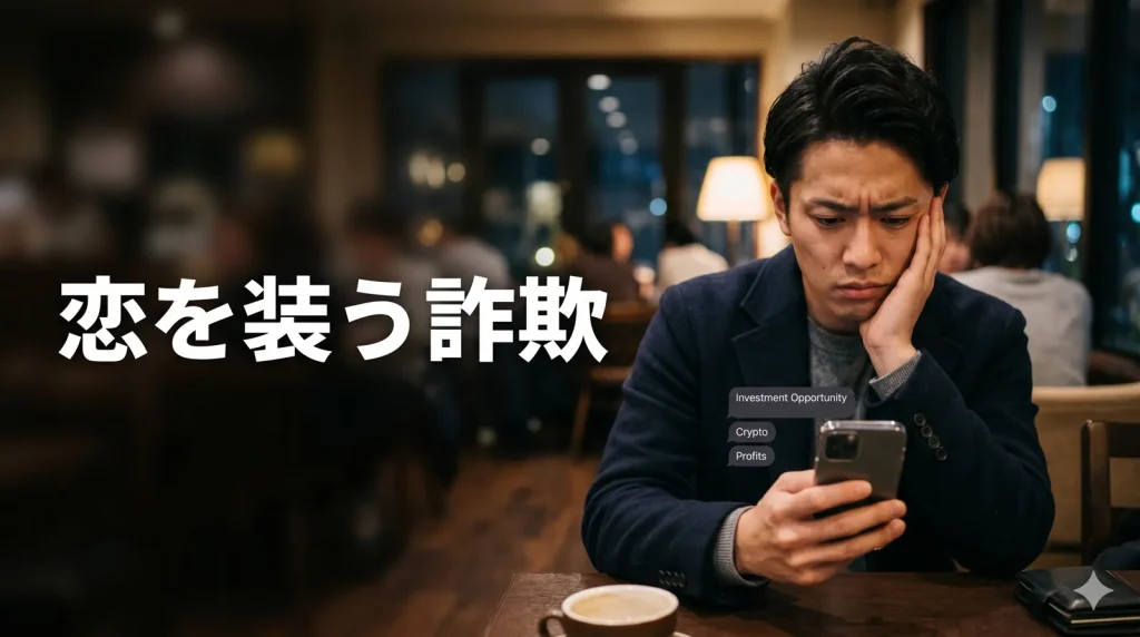 投資話に表情を曇らせる男性