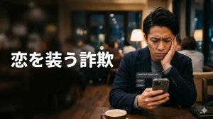 投資話に表情を曇らせる男性