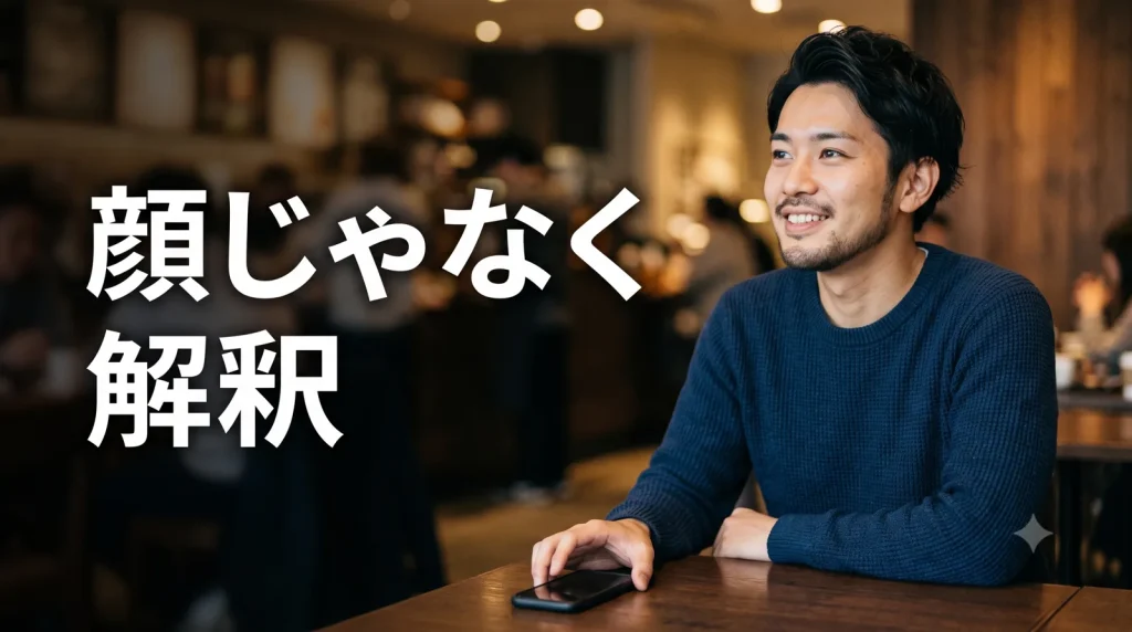 前向きな表情に変わる男性